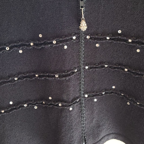 Fianona Crystal Embellished Zip Sweater - Picture 3 of 5